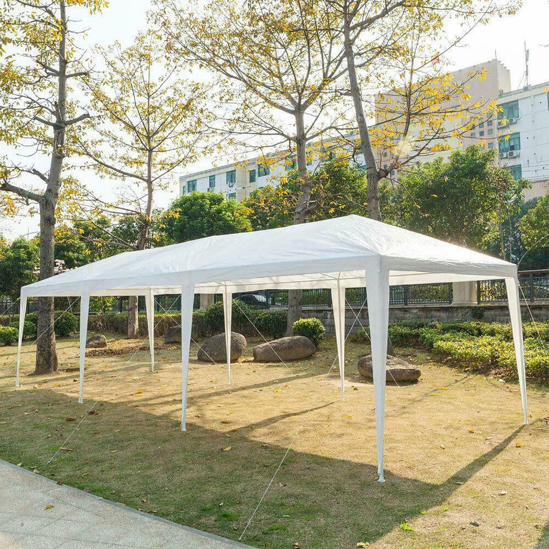 Hommoo 10x30 Wedding Party Canopy Tent Outdoor Gazebo with 5 Removable Sidewalls Image 1