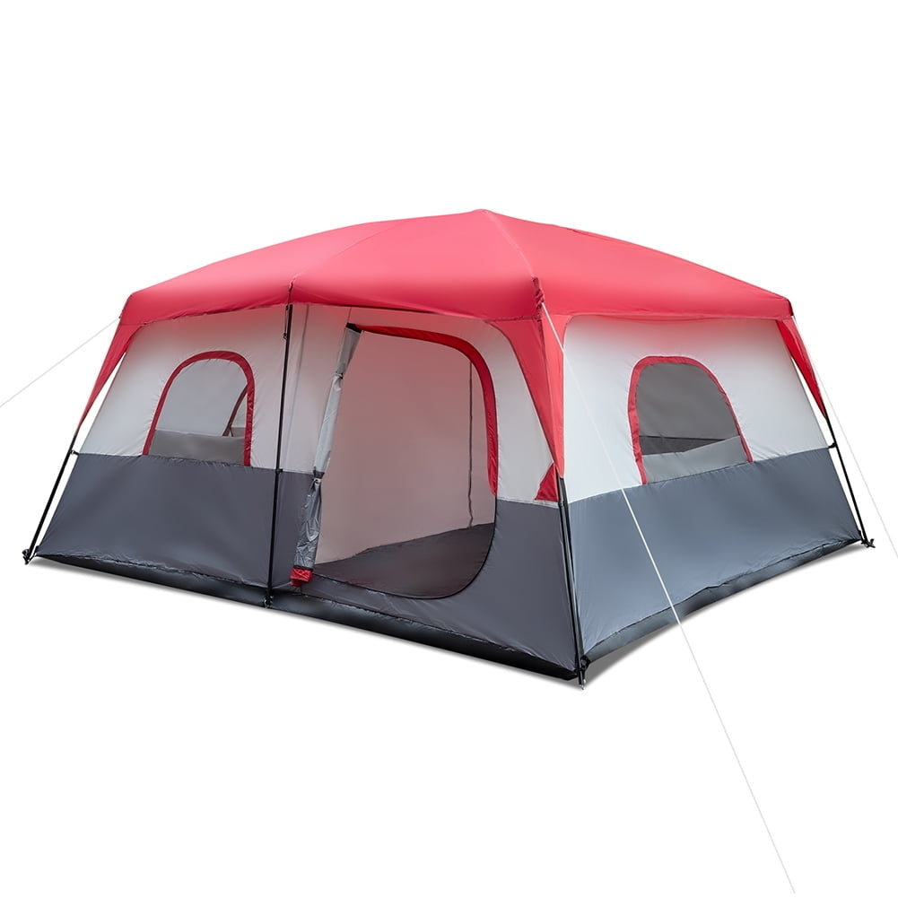 Hommoo Camping Beach Tent, Folding Tent, 430430210cm Polyester Cloth Fiberglass Poles Can Accommodate 14 People Camping Image 7