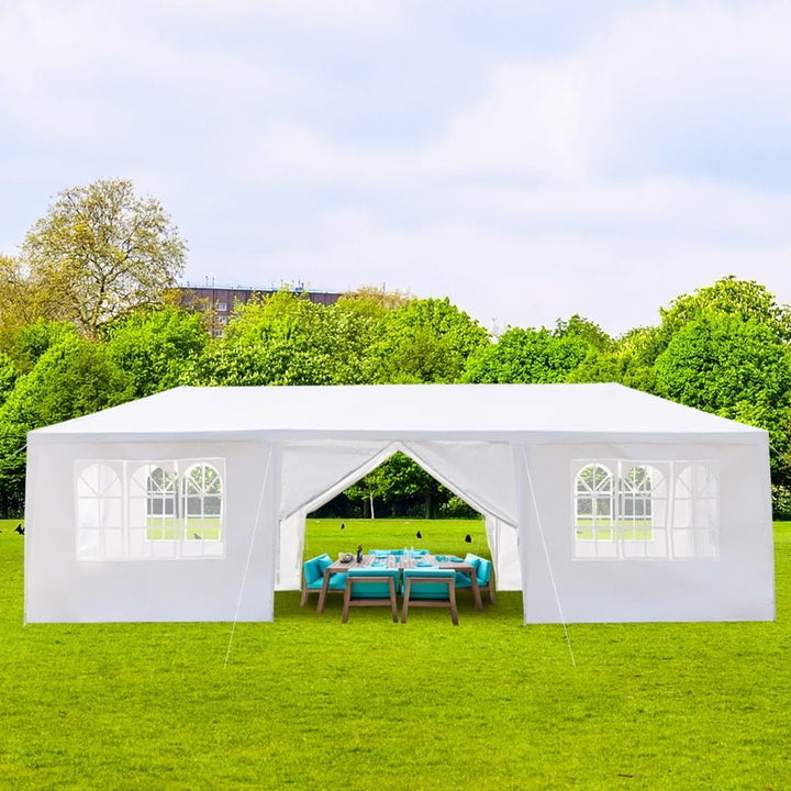 10x30 Waterproof Canopy with 8 Sidewalls, Party Tent Outdoor Event Shelter Sun Shade Portable Tent for Parties, White Image 6