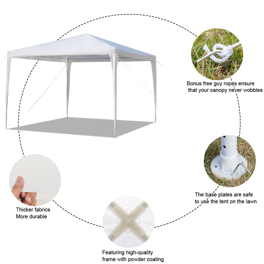 Hommoo 10 x 10 Canopy Tents for Outside Canopy Tents, White Folding Canopy Tent for Outdoor Party Image 2