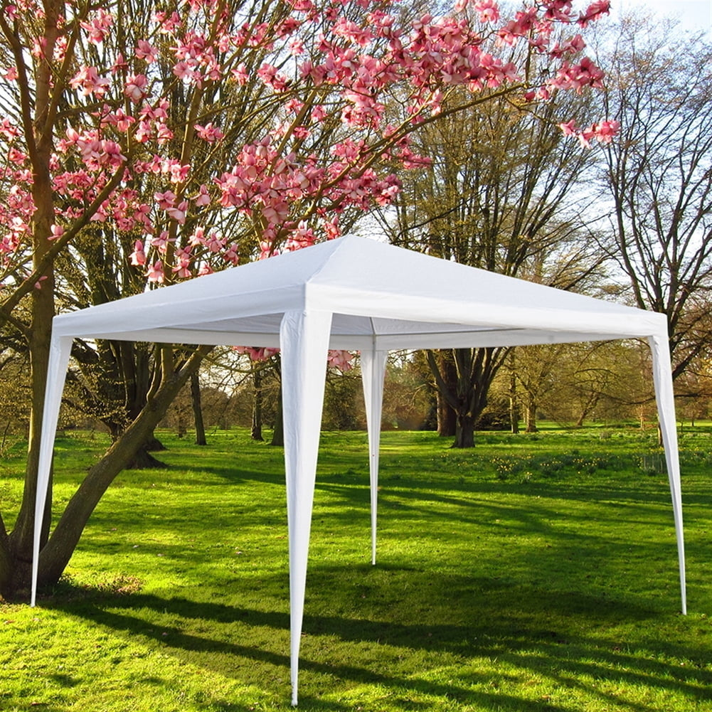 10x10ft Canopy Tent, 210D Waterproof Portable Canopy Shelter for Garden Patio White Image 7