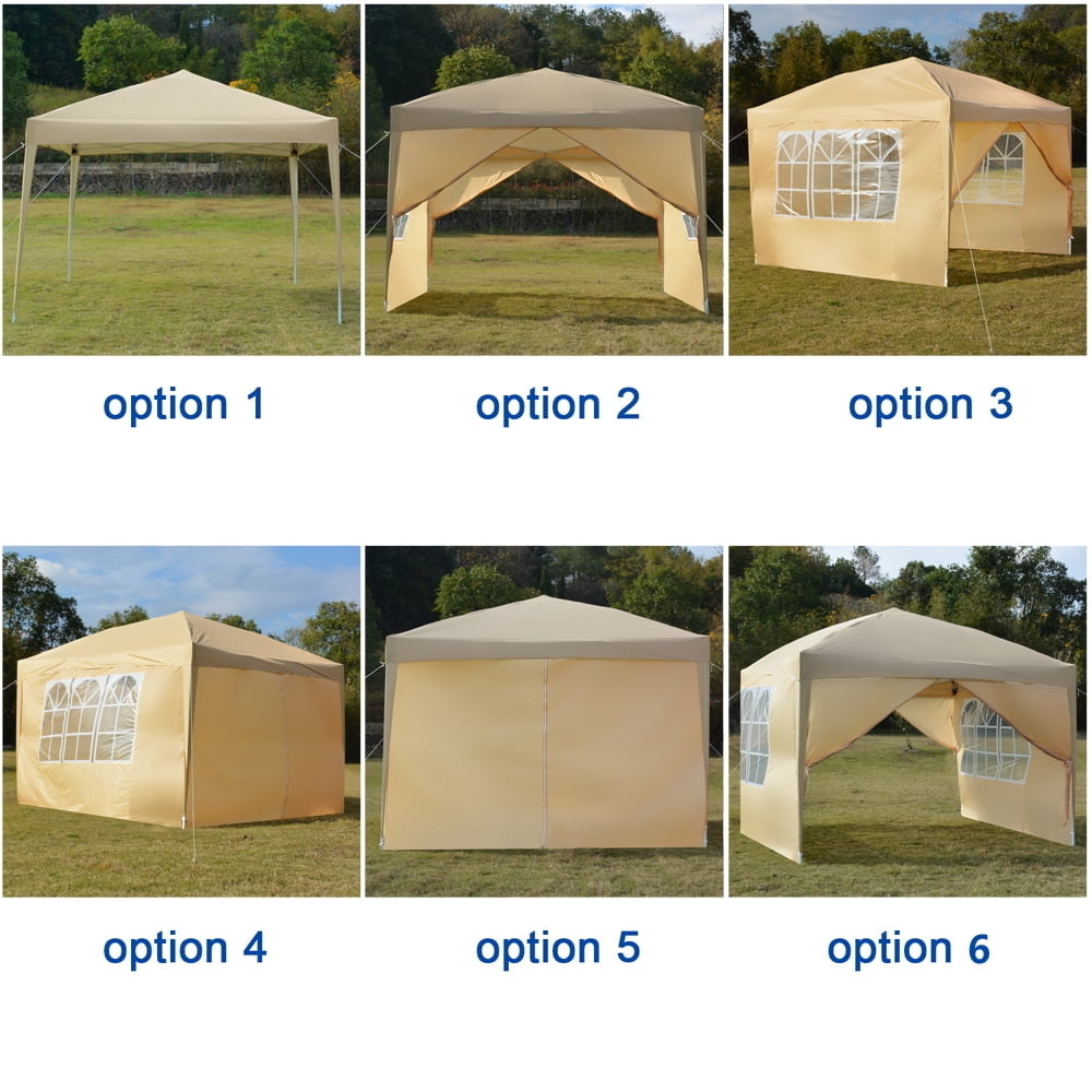 Hommoo 10 x 10 Canopy Tents for Outside, Easy Pop Up Canopy Tent, Tents and Canopies with Carry Bag, Khaki Image 4