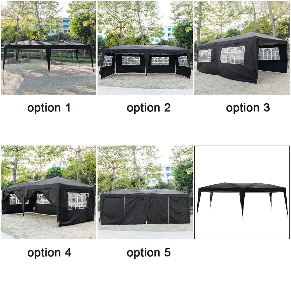 Hommoo 10 x 20 Pop Up Canopy Tent for Outside, 4 Windows Waterproof Tents and Canopies with Carry Bag for Wedding, Image 2