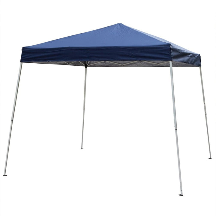 Outdoor Pop up Canopy 10x10 Tent, Patio Portable Commercial Canopies Shelter Heavy Duty Legs Folding Shed Blue Image 5