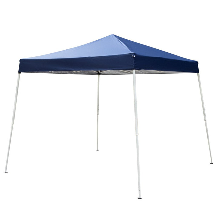 Outdoor Pop up Canopy 10x10 Tent, Patio Portable Commercial Canopies Shelter Heavy Duty Legs Folding Shed Blue Image 6