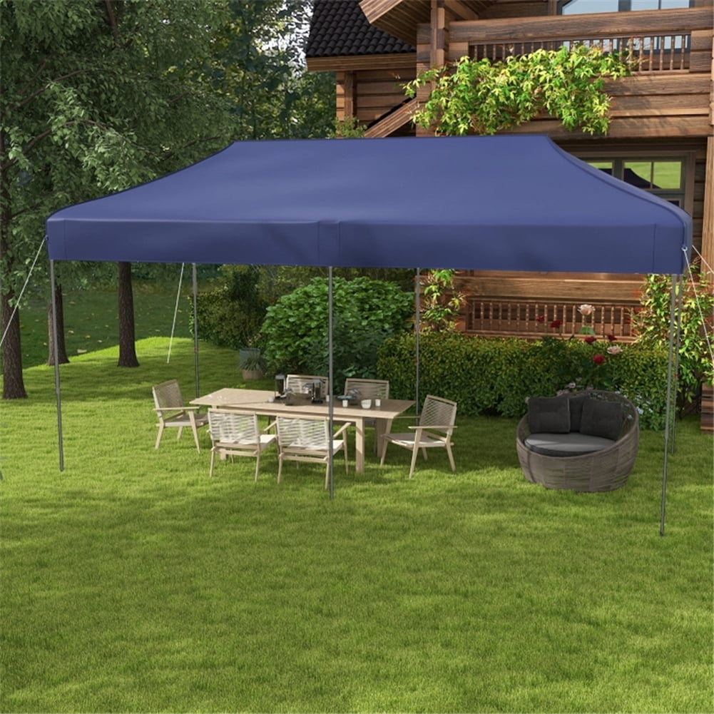 Hommoo Outdoor Gazebo Tent, Canopy Tent, Outdoor Sun Shade Shelter, Pop Up Canopy Tent-Dark Blue Image 1