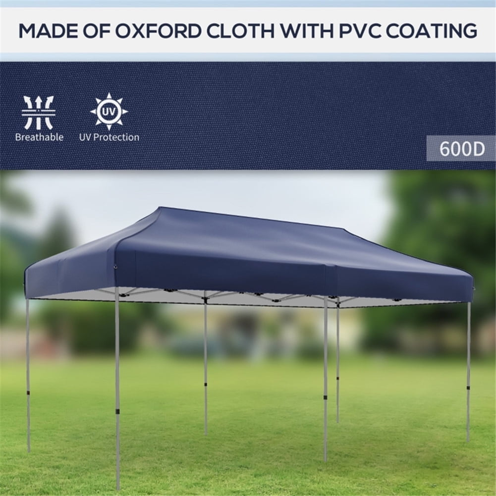 Hommoo Outdoor Gazebo Tent, Canopy Tent, Outdoor Sun Shade Shelter, Pop Up Canopy Tent-Dark Blue Image 3