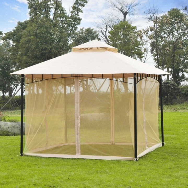 Hommoo Outdoor Gazebo Tent, Canopy Tent, Outdoor Sun Shade Shelter, 10ft x 10ft Outdoor Patio Gazebo Canopy Tent Image 1