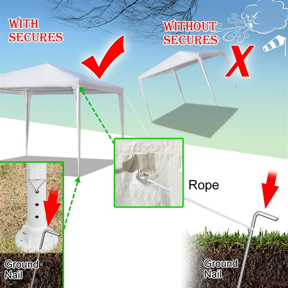 Hommoo Outdoor Gazebo Tent, Canopy Tent, Outdoor Sun Shade Shelter, 3 x 3m Three Sides Waterproof Tent with Spiral Tubes Image 5