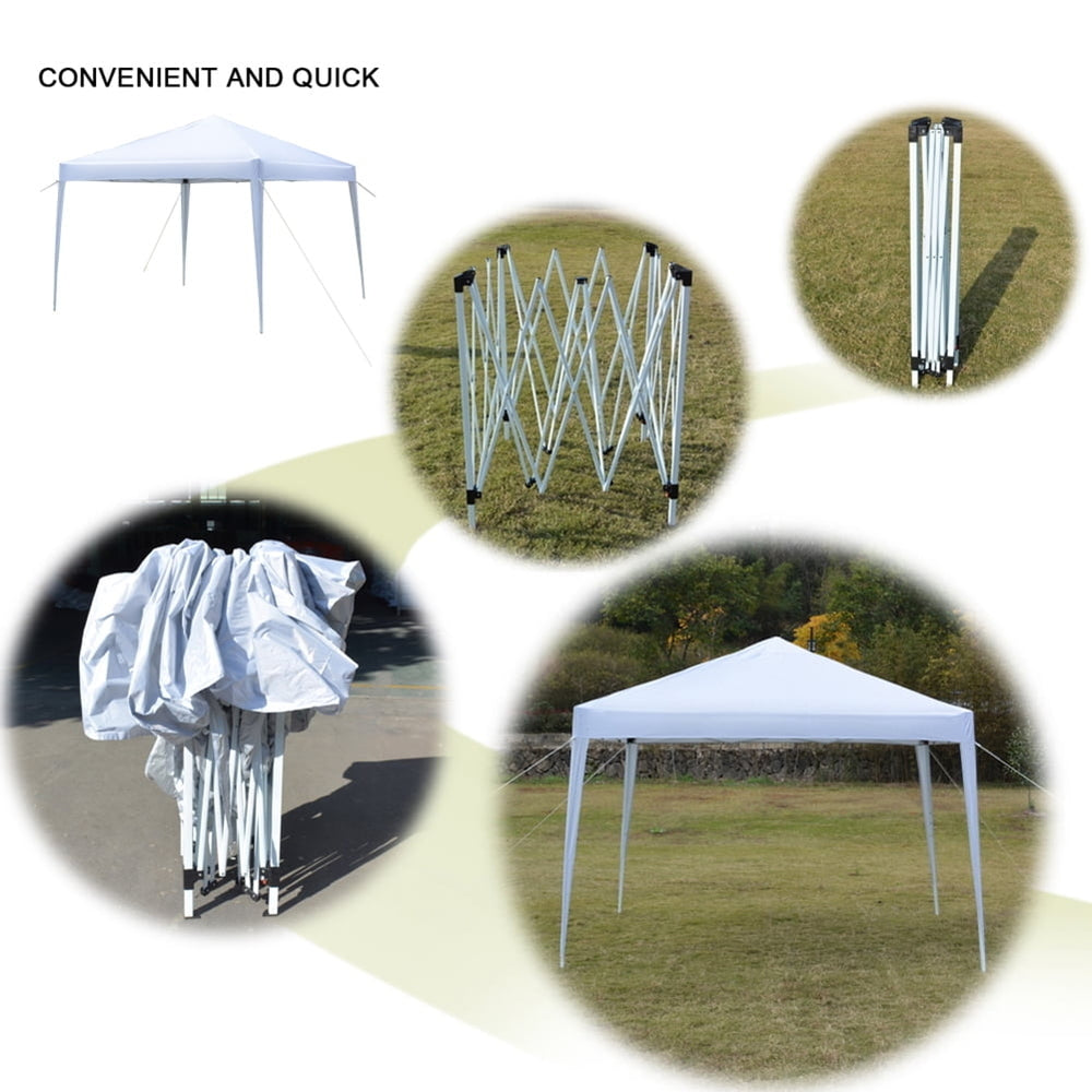 Hommoo 10x10 Outdoor Tent Canopy for Parties, Portable Folding Tailgate Ten, Waterproof Tent Canopy, White Image 2