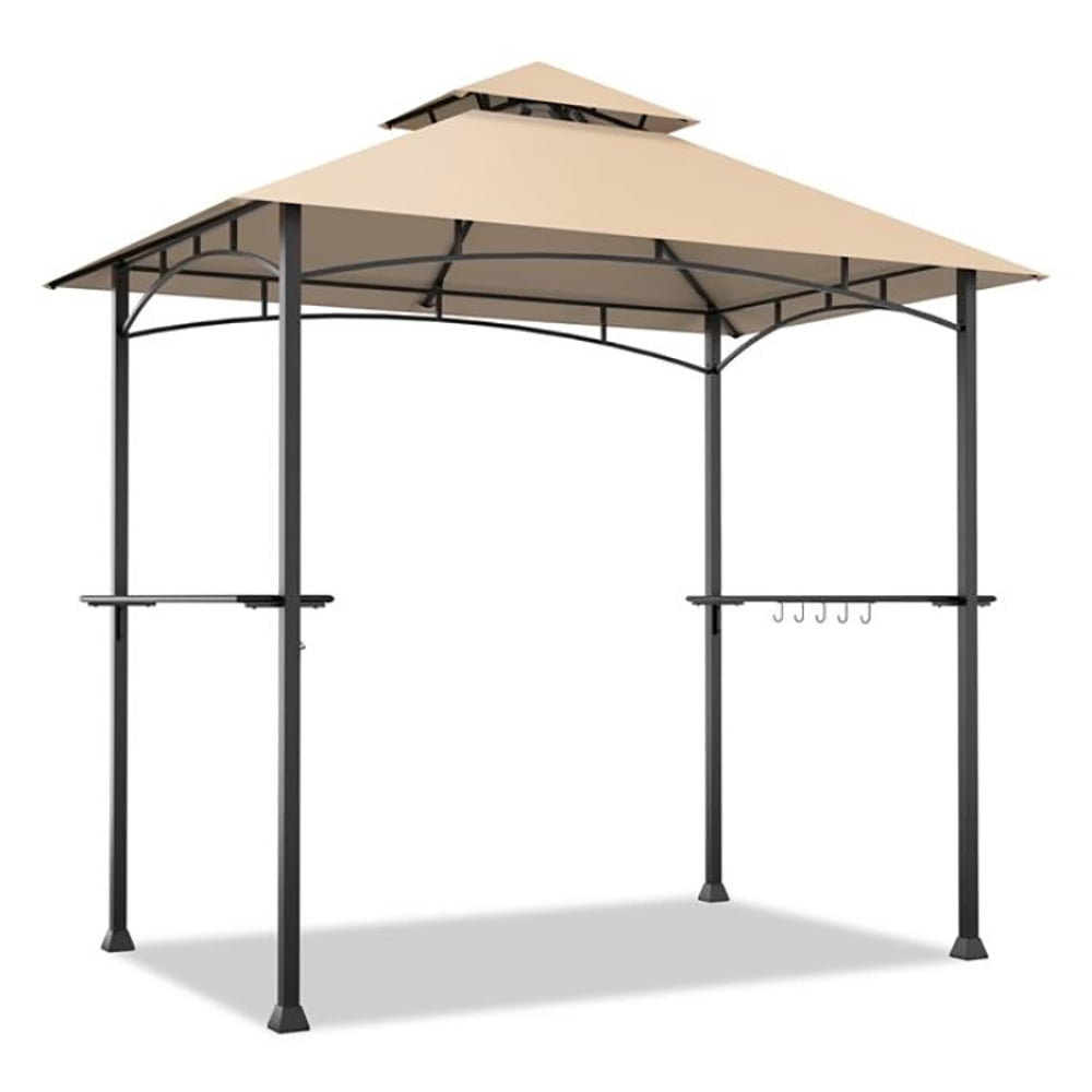 Hommoo 8 x 5 Feet 2-Tier BBQ Grill Gazebo Barbecue Canopy, Outdoor Gazebo Wedding Party Tent Canopy Tent for Outside Image 1