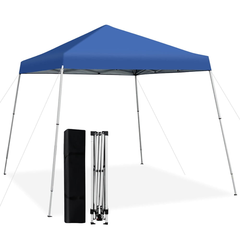 Hommoo 10 x 10 Feet Outdoor Instant Pop-up Canopy with Carrying Bag-Blue,for Outside Party Waterproof Tent Image 1