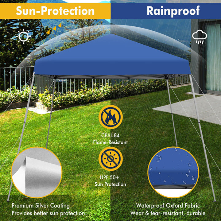 Hommoo 10 x 10 Feet Outdoor Instant Pop-up Canopy with Carrying Bag-Blue,for Outside Party Waterproof Tent Image 2