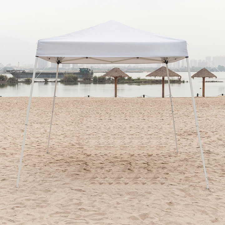 Outdoor Pop up Canopy 10x10 Tent, Patio Portable Commercial Canopies Shelter Heavy Duty Legs Folding Shed White Image 4