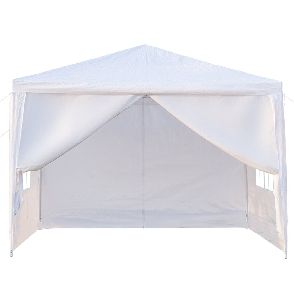 Hommoo Outdoor Gazebo Tent, Canopy Tent, 3 x 3m Four Sides Portable Home Use Waterproof Tent with Spiral Tubes White Image 2