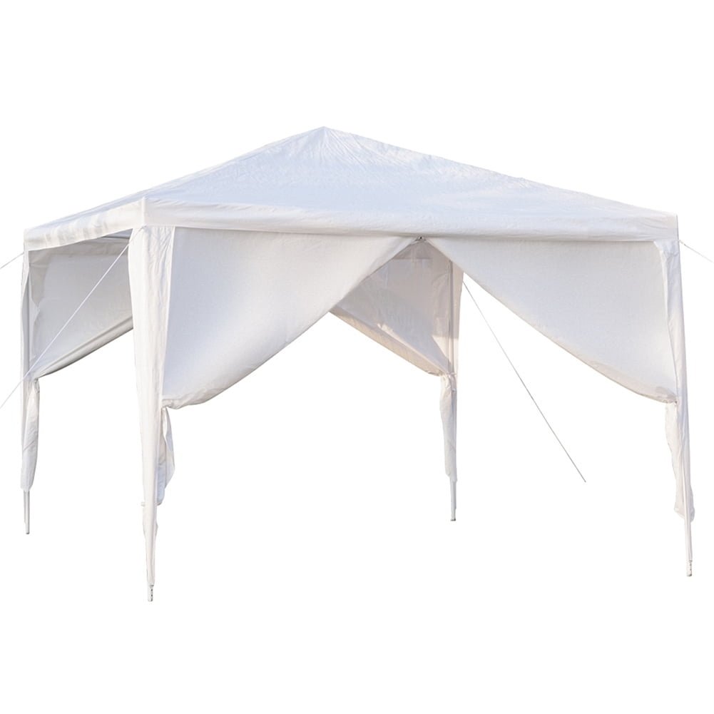 Hommoo Outdoor Gazebo Tent, Canopy Tent, 3 x 3m Four Sides Portable Home Use Waterproof Tent with Spiral Tubes White Image 5