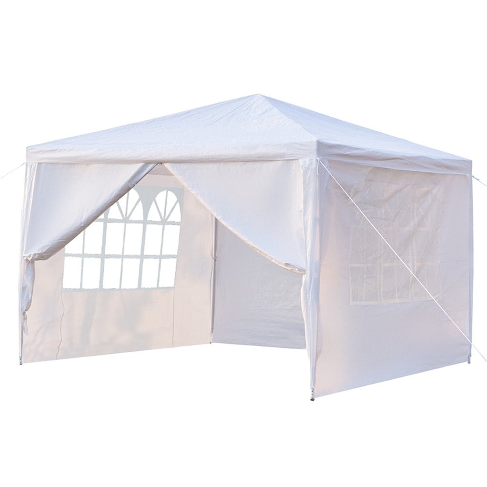 Hommoo Outdoor Gazebo Tent, Canopy Tent, 3 x 3m Four Sides Portable Home Use Waterproof Tent with Spiral Tubes White Image 6