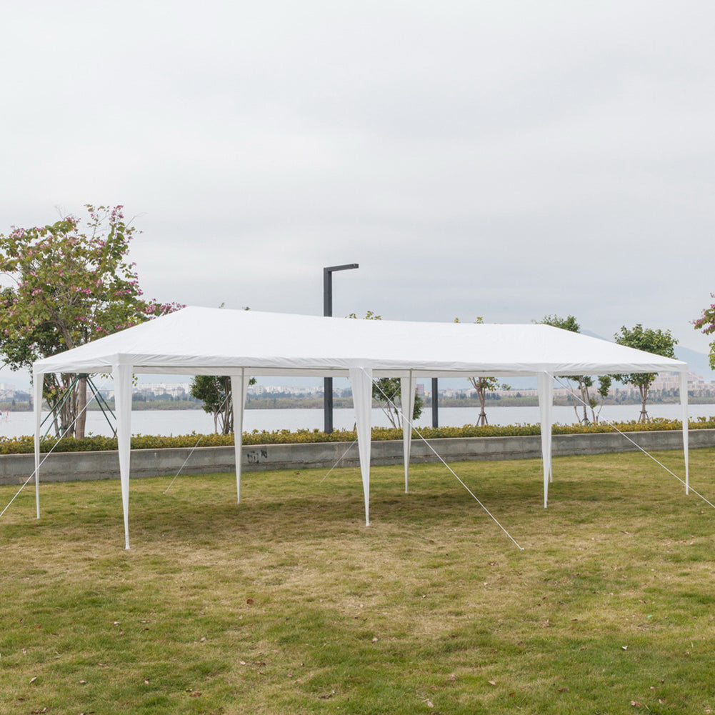 Hommoo Outdoor Gazebo Tent, Canopy Tent, 39m Non-Cloth PE Cloth Plastic Sprayed Iron Pipe Outdoor Party Tent White Image 2