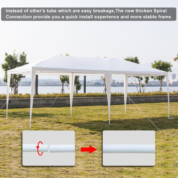 Hommoo 10x20 Canopy Tent with 4 Removable Sidewalls Panels,Folding Instant Wedding Party Outdoor Commercial Event Gazebo Image 3