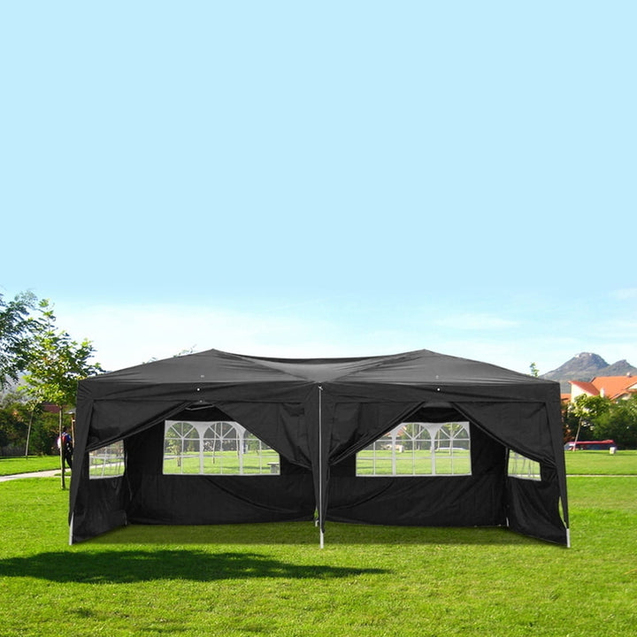 10x20ft Pop Up Canopy Outdoor Patio Portable Folding Instant Lightweight Gazebo Shade Tent w/4 Sidewalls, Carrying Bag Image 1