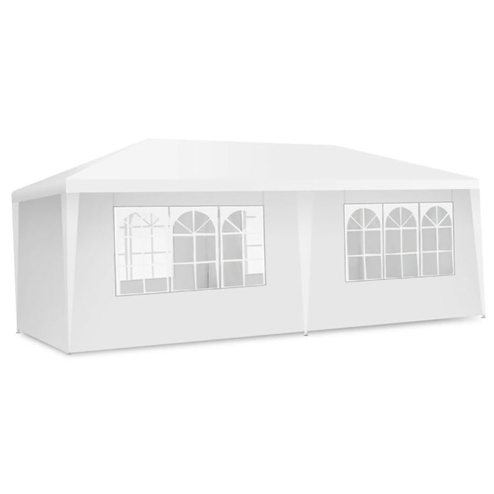 Hommoo 10 x 20 Feet 6 Sidewalls Canopy Tent with Carry Bag-White, Outdoor Gazebo Wedding Party Tent Canopy Tent for Image 4