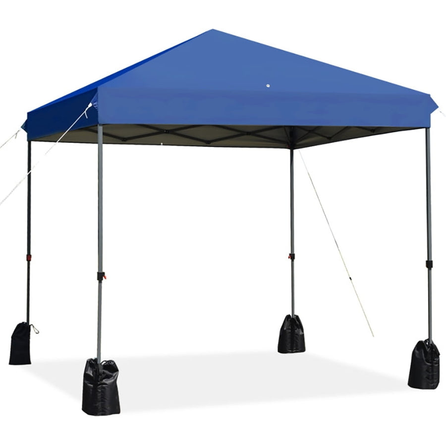 Hommoo 8 x8 Outdoor Pop up Canopy Tent w/Roller Bag-Blue, Outdoor Gazebo Wedding Party Tent Canopy Tent for Outside Image 1