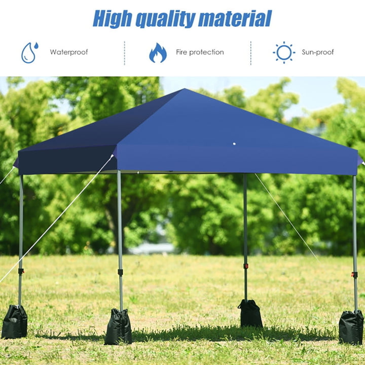 Hommoo 8 x8 Outdoor Pop up Canopy Tent w/Roller Bag-Blue, Outdoor Gazebo Wedding Party Tent Canopy Tent for Outside Image 2