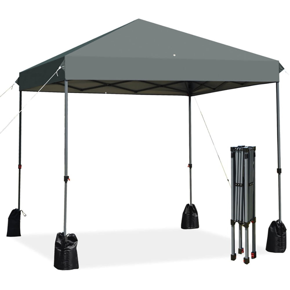 Hommoo 8 x8 Outdoor Pop up Canopy Tent w/Roller Bag-Gray, Outdoor Gazebo Wedding Party Tent Canopy Tent for Outside Image 6