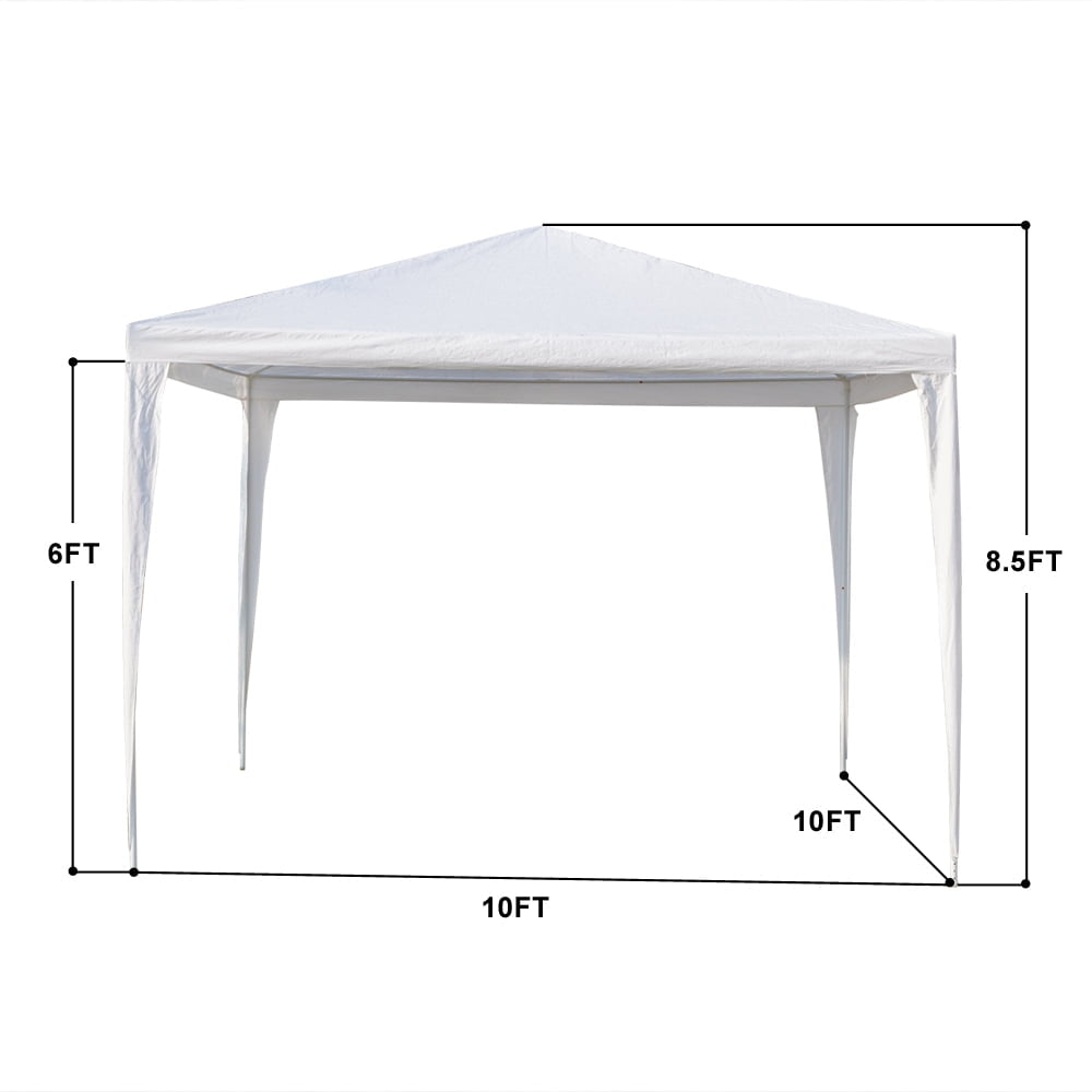 Hommoo 10 x 10 Canopy Tents for Outdoor, Waterproof Three Sides Tents and Commercial Event, White Image 3