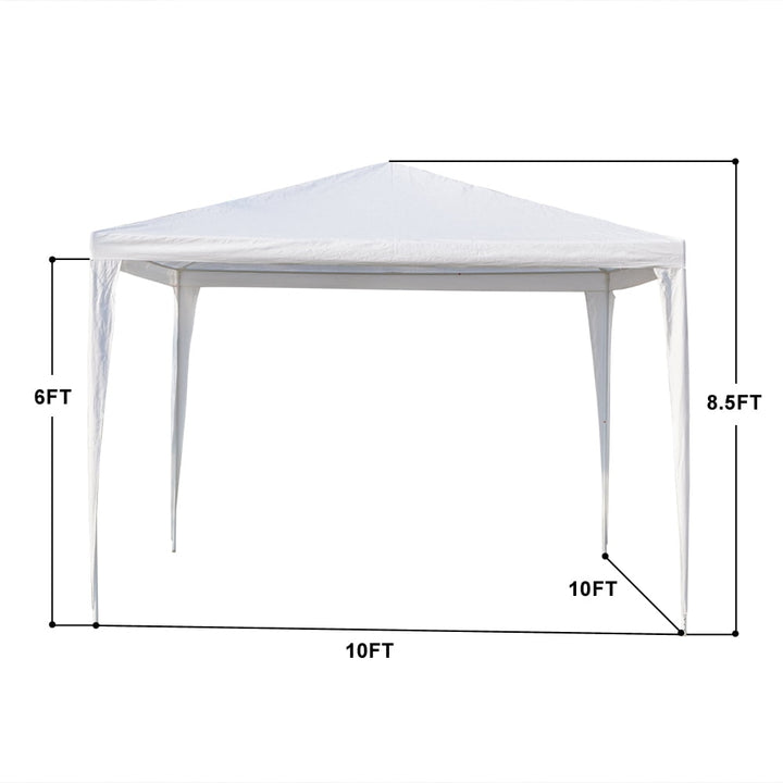 Hommoo 10 x 10 Canopy Tents for Outdoor, Waterproof Three Sides Tents and Commercial Event, White Image 3