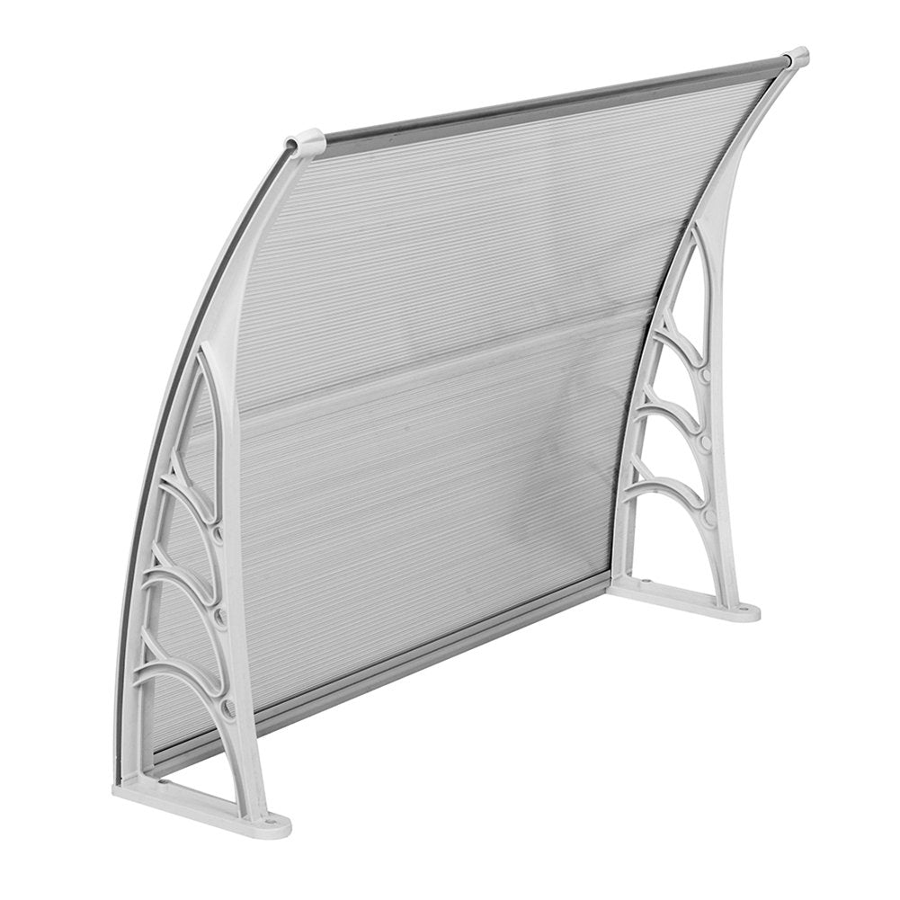 Hommoo Rain Awning,Outdoor Window Door Rain Canopy, 100 x 80 Household Application Door and Window Awnings Transparent Image 6