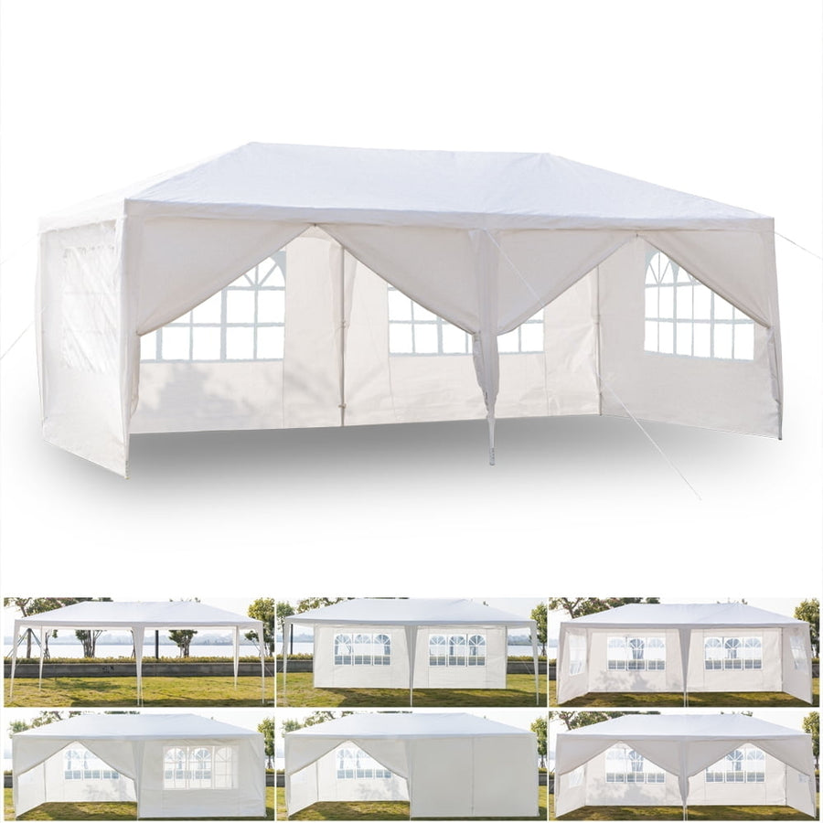 Hommoo 10x20 Canopy Tent with 6 Removable Sidewalls Panels, Folding Instant Wedding Party Outdoor Commercial Event Image 1