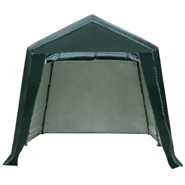 Hommoo Outdoor Carport Shed,Carport Canopy,Outdoor Carport Shed with Sidewalls and Waterproof Ripstop Cover-8 x 14 ft Image 1