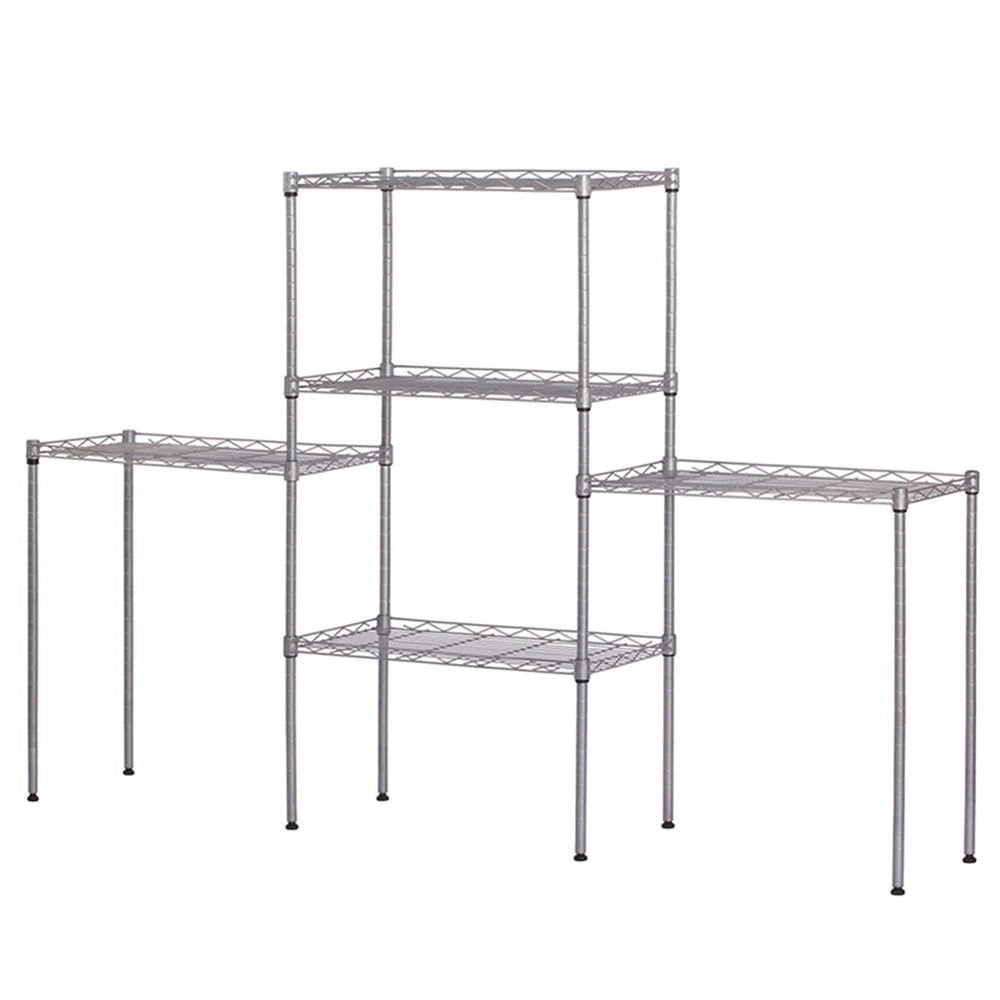 Hommoo 5-Tier Storage Rack, Adjustable 5-Shelf Shelving Storage Unit, Metal Organizer Wire Rack for Household, Hotel, Image 2