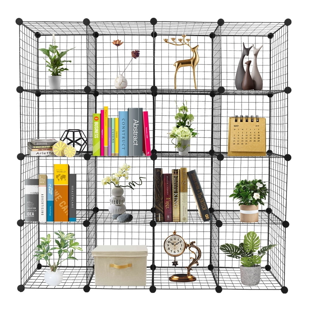 Hommoo 16-Cube Organizer Wire Cube Storage, Storage Shelves for Living room Bedroom Image 3