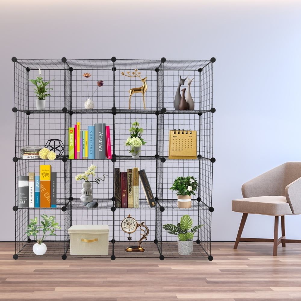 Hommoo 16-Cube Organizer Wire Cube Storage, Storage Shelves for Living room Bedroom Image 5