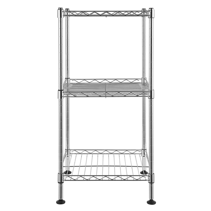 Hommoo 3-Tier Heavy Duty Steel Wire Storage Shelving Tower Image 3