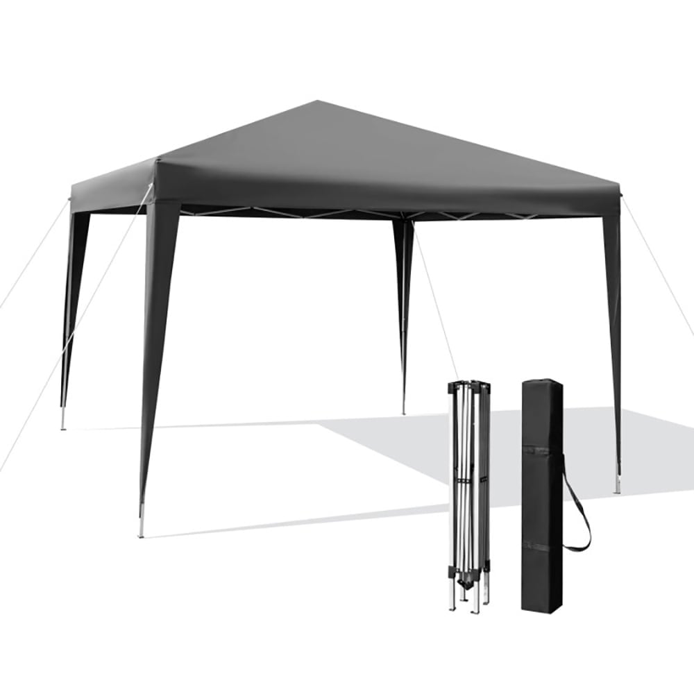 Hommoo 10 x 10 Feet Outdoor Pop-up Patio Canopy for Beach and Camp-Gray,for Outside Party Waterproof Tent Image 5