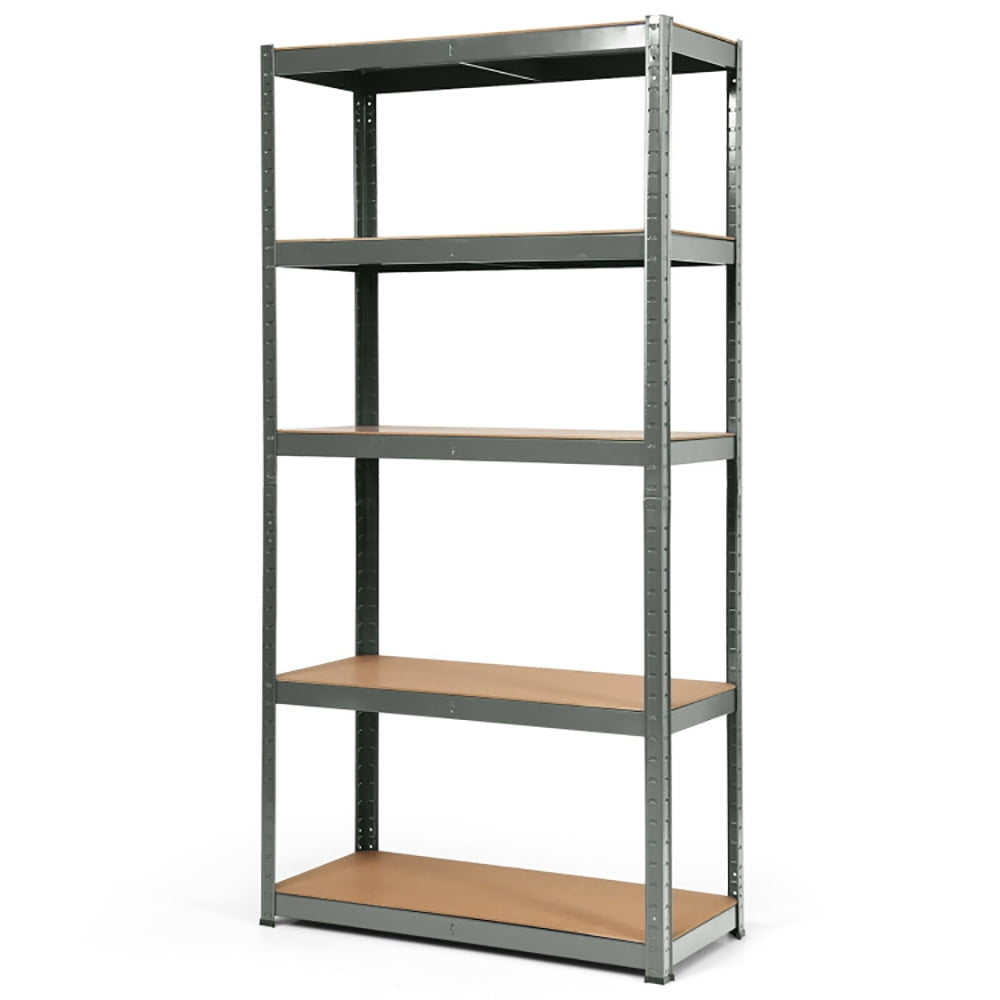 Hommoo Wire Rack, Storage Rack Shelving Units, 72 Inch Storage Rack with 5 Adjustable Shelves for Books Kitchenware-Gray Image 1