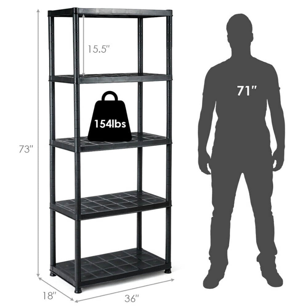 Hommoo Wire Rack, Storage Rack Shelving Units, 5-Tier Storage Shelving Freestanding Heavy Duty Rack Image 6