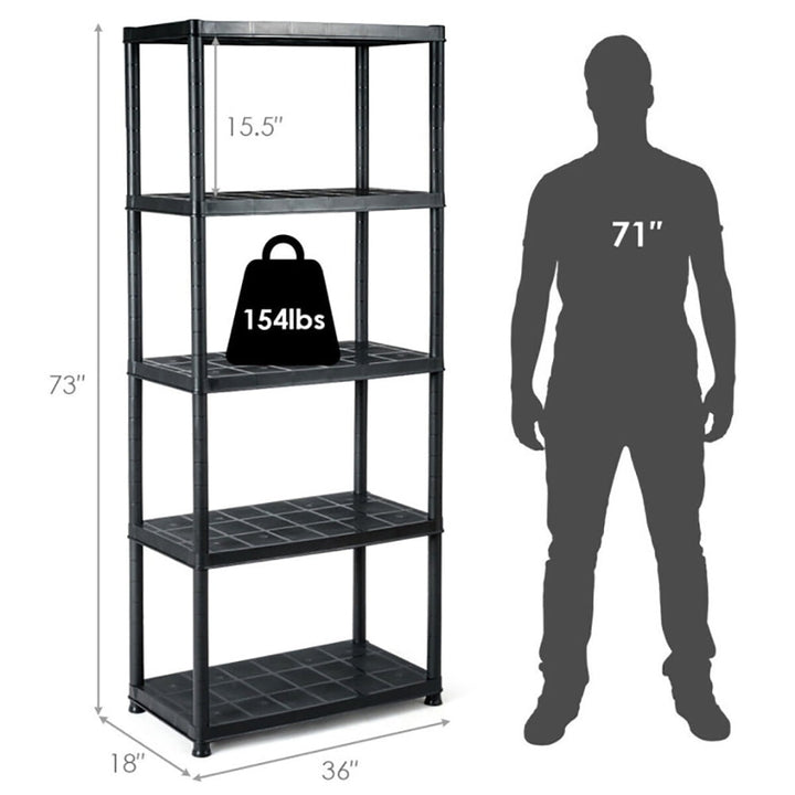 Hommoo Wire Rack, Storage Rack Shelving Units, 5-Tier Storage Shelving Freestanding Heavy Duty Rack Image 6