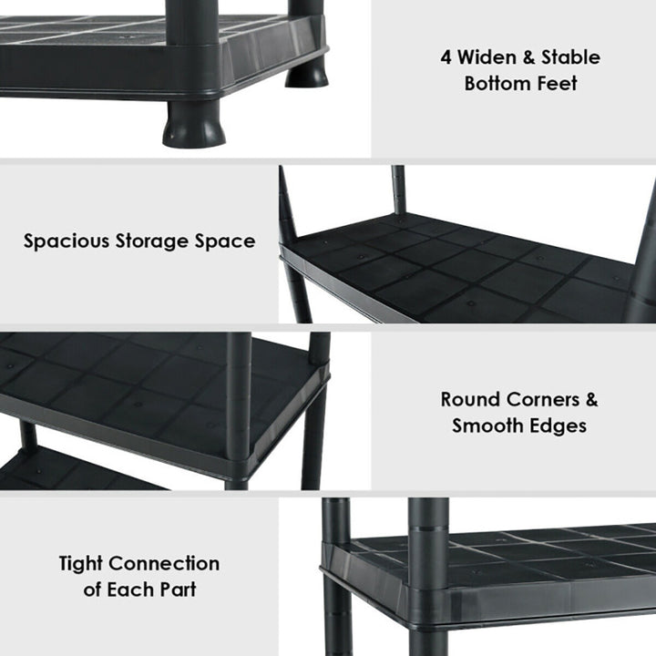 Hommoo Wire Rack, Storage Rack Shelving Units, 5-Tier Storage Shelving Freestanding Heavy Duty Rack Image 7