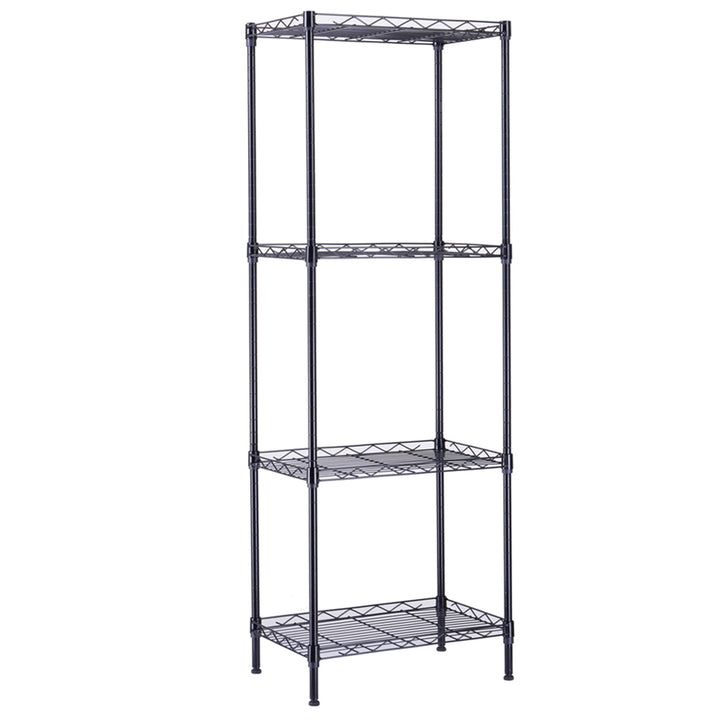 Hommoo 4-Tier Wire Shelving Unit Metal Storage Rack Adjustable Organizer Perfect for Pantry Laundry Bathroom Kitchen Image 5