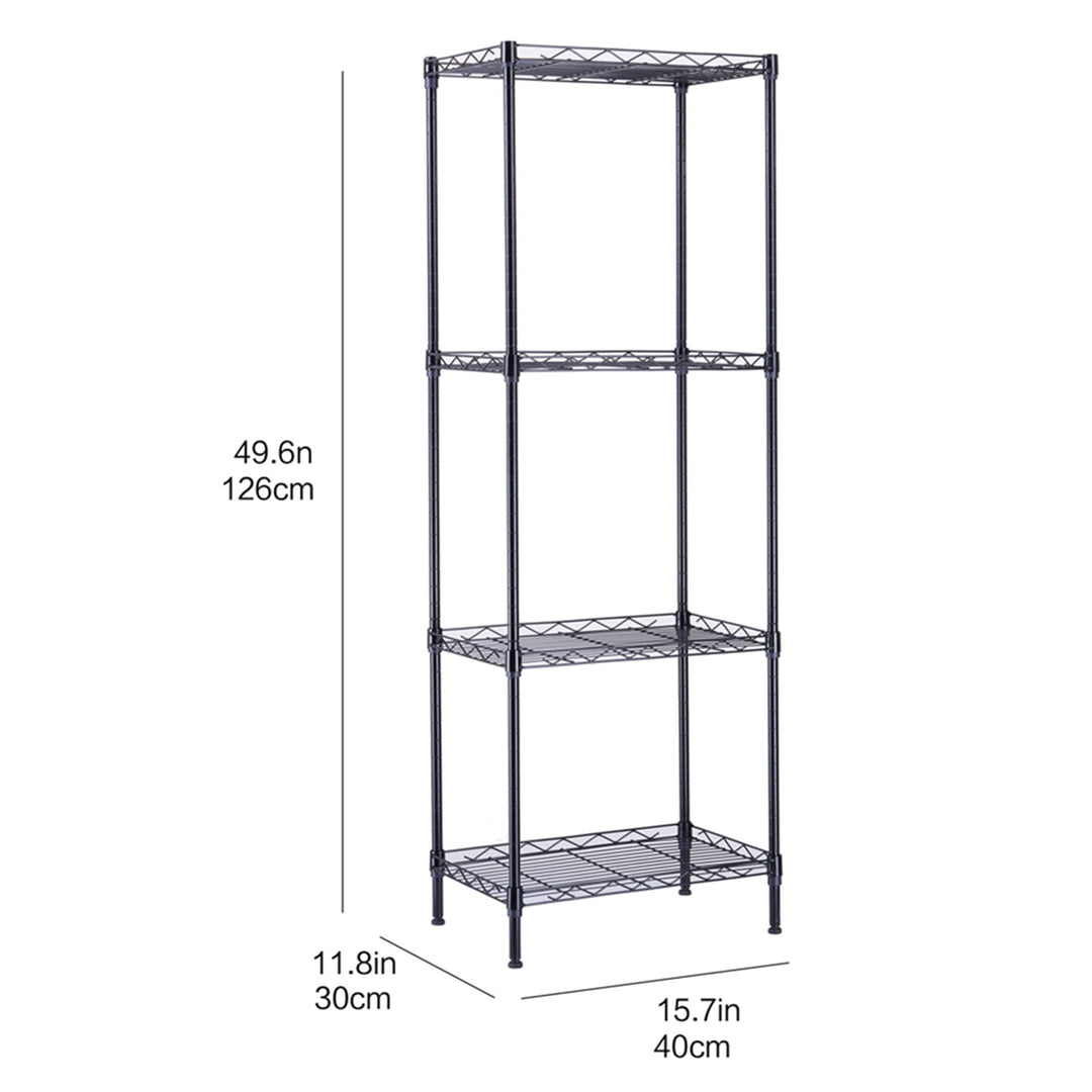 Hommoo 4-Tier Wire Shelving Unit Metal Storage Rack Adjustable Organizer Perfect for Pantry Laundry Bathroom Kitchen Image 6