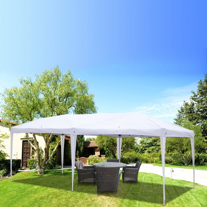 10x20ft Pop Up Canopy Outdoor Patio Portable Folding Instant Lightweight Gazebo Shade Tent w/6 Sidewalls, Carrying Bag Image 7