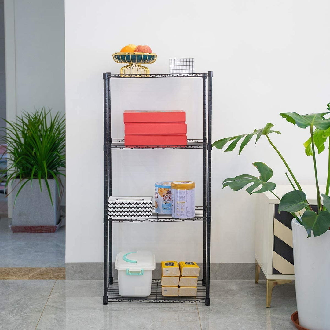 Hommoo 4-Tier Wire Shelving 4 Shelves Unit Metal Storage Rack Organizer Perfect for Pantry Closet Kitchen Laundry Image 3