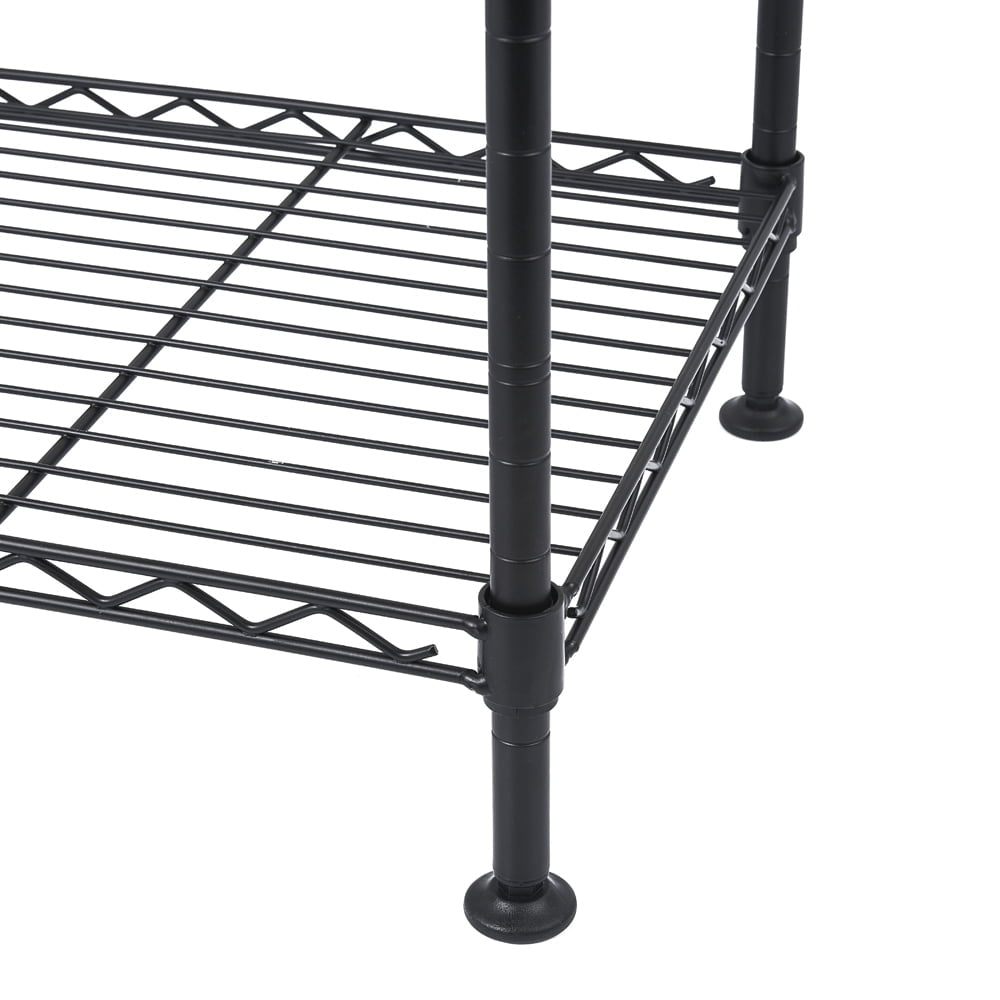 Hommoo 4-Tier Wire Shelving 4 Shelves Unit Metal Storage Rack Organizer Perfect for Pantry Closet Kitchen Laundry Image 4