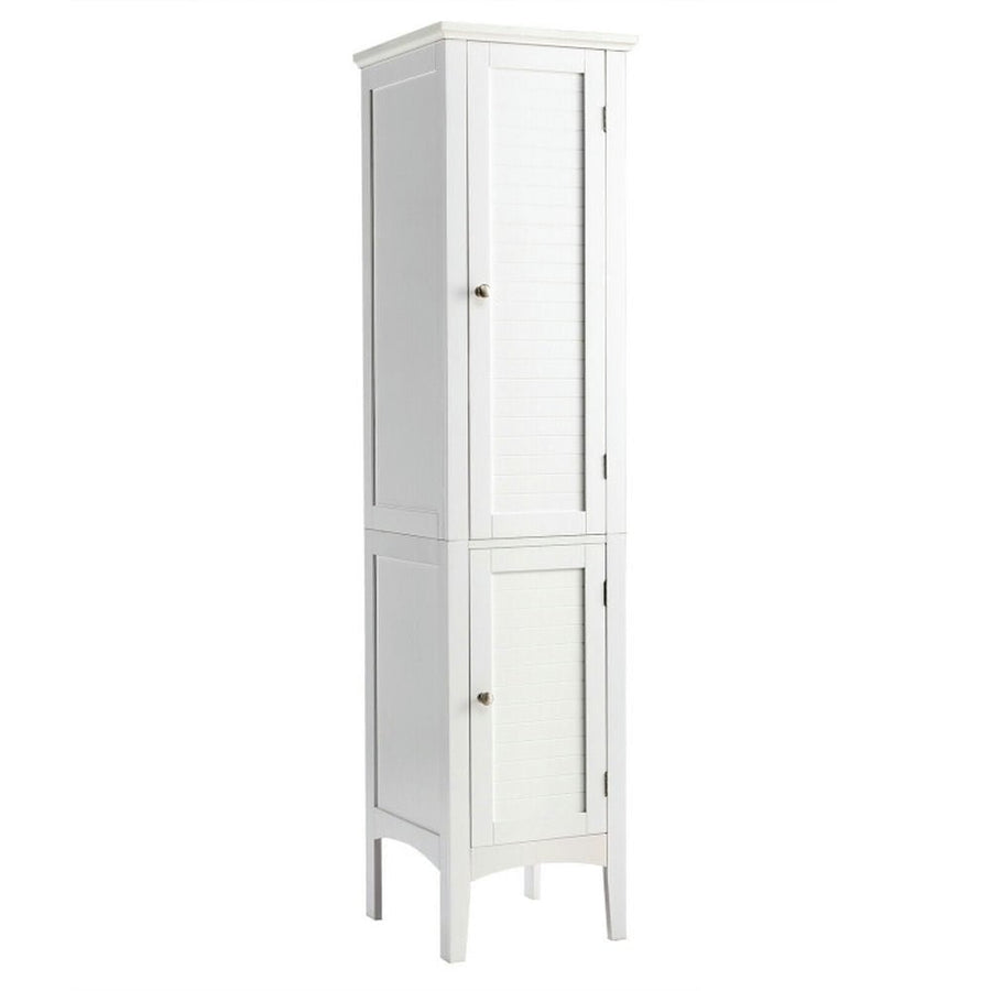 Hommoo Freestanding Bathroom Storage Cabinet for Kitchen and Living Room-White Image 1