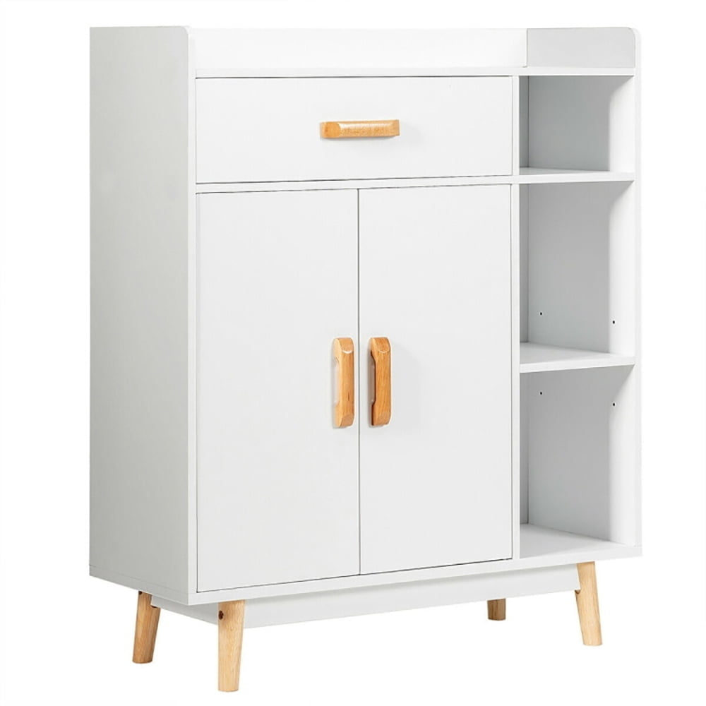 Hommoo Floor Storage Cabinet Free Standing Cupboard Chest Image 1