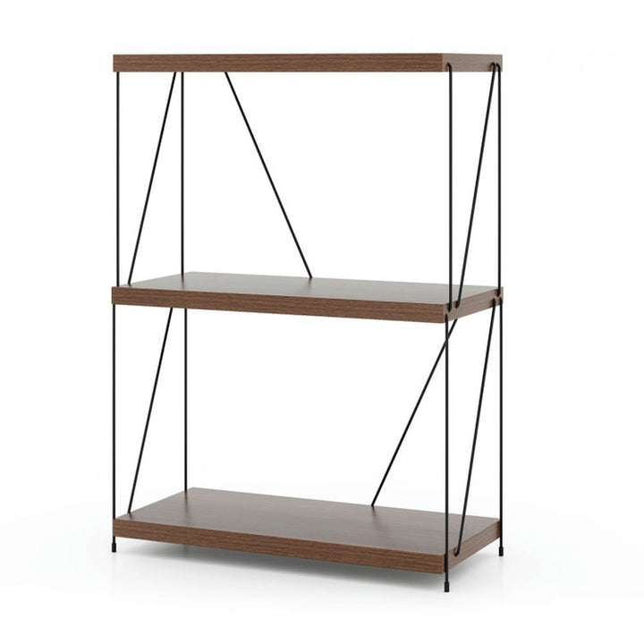 Hommoo Versatile Shelving Unit Bookcase,Bookcases,Bookshelves Corner Shelf,2/3/4/5-Tier Multipurpose Display Rack with Image 1